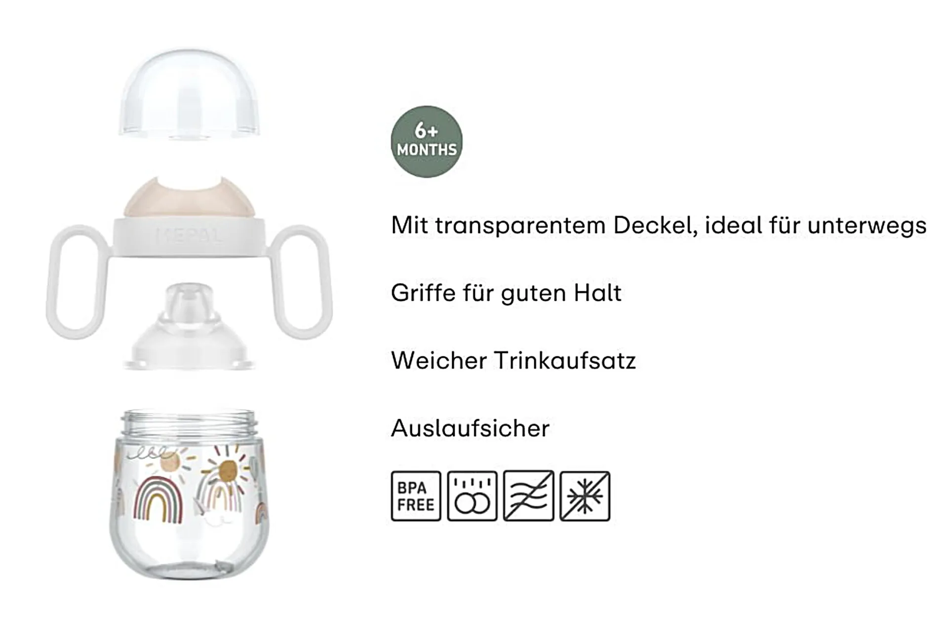 Mepal Auslaufsicherer Trinklernbecher Mio 200 ml - Little Dutch - Fairy garden Online