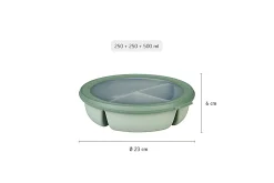 Mepal Bento Bowl Cirqula (250+250+500 ml) - Vivid lilac Best