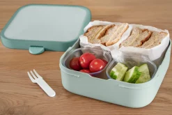 Mepal Brotdose groß mit Bento-Einsatz und Gabel Campus - Cool blue Best