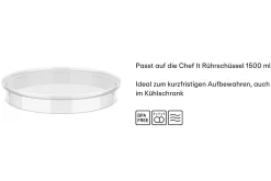 Mepal Deckel Rührschüssel Chef It 1500 ml - Transparent Outlet