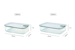 Mepal Glas Frischhaltedose EasyClip 2250 ml - Nordic sage Clearance