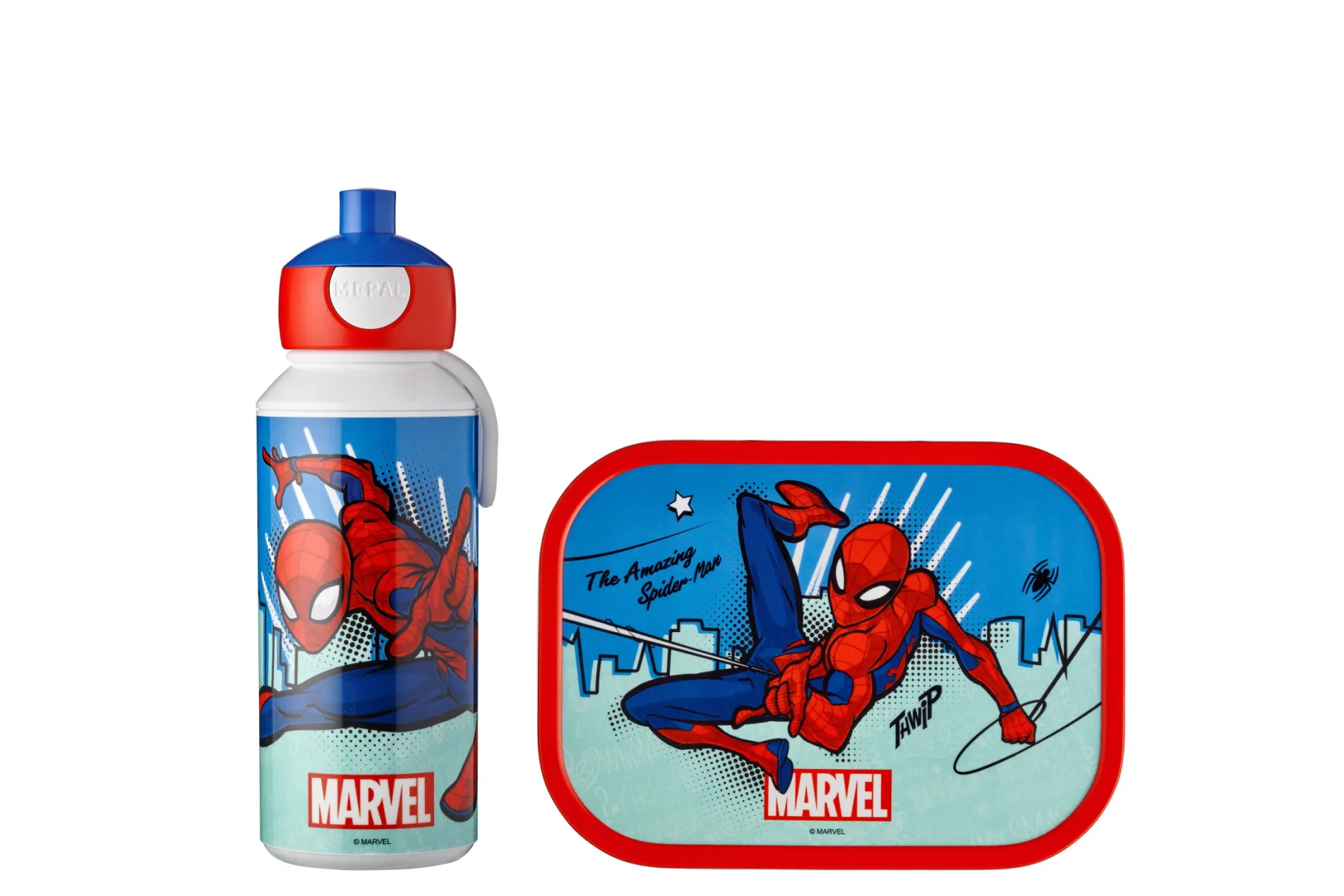 Mepal Pausenset Campus (Trinkflasche Pop-up + Brotdose) - Spiderman Discount