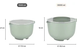 Mepal Rührschüssel Chef It 1500 ml mit Deckel - Coral Hot
