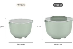 Mepal Rührschüssel Chef It 3000 ml mit Spritzdeckel - Coral Online