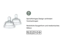 Mepal Set Flaschensauger Mio 2-teilig Fast Flow - transparent Best