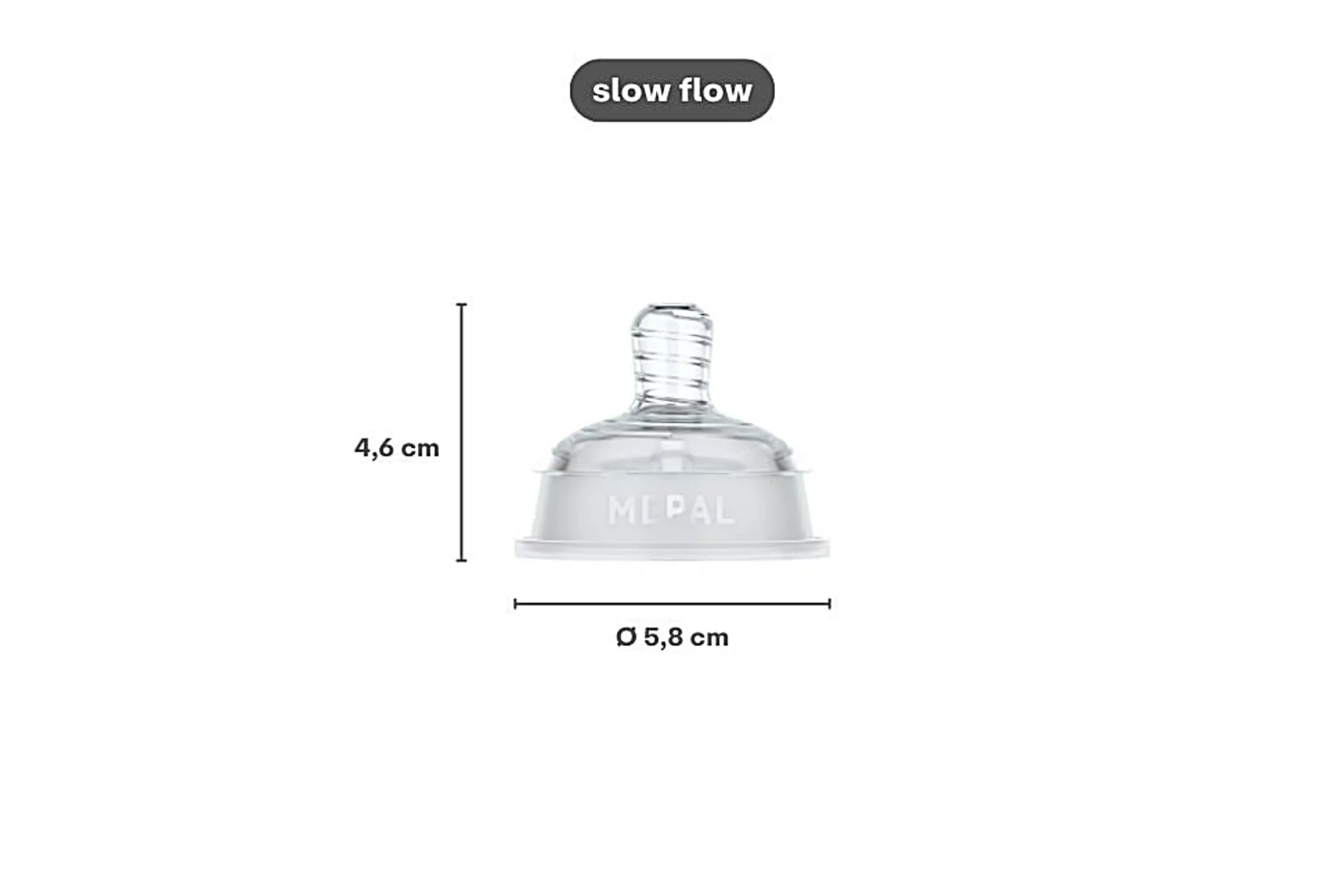 Mepal Set Flaschensauger Mio 2-teilig Slow Flow - transparent Outlet
