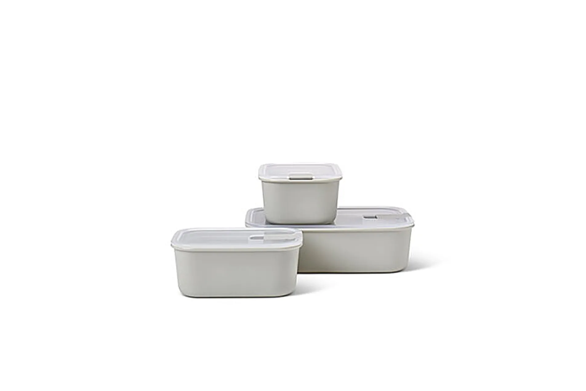 Mepal Set Frischhaltedose EasyClip 3-teilig (2x 700 ml + 1500 ml) - Nordic white