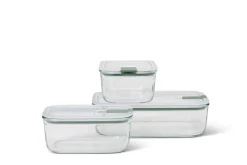 Mepal Set Glas-Frischhaltedose EasyClip 3-teilig (2x 700 ml + 1500 ml) Nordic sage Clearance