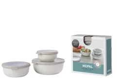 Mepal Set Multischüssel Cirqula flach, 3-teilig (350+750+1250 ml) - Nordic white Online
