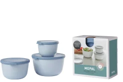 Mepal Set Multischüssel Cirqula hoch, 3-teilig (500+1000+2000 ml) - Nordic blue New