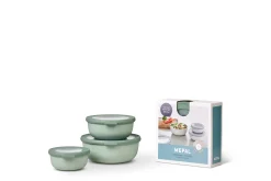 Mepal Set Multischüssel Cirqula flach, 3-teilig (350+750+1250 ml) - Nordic sage Best
