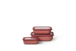 Mepal Set Multischüssel Cirqula rechteckig flach 3-teilig (500+1000+2000 ml) - Vivid mauve Rosa Online