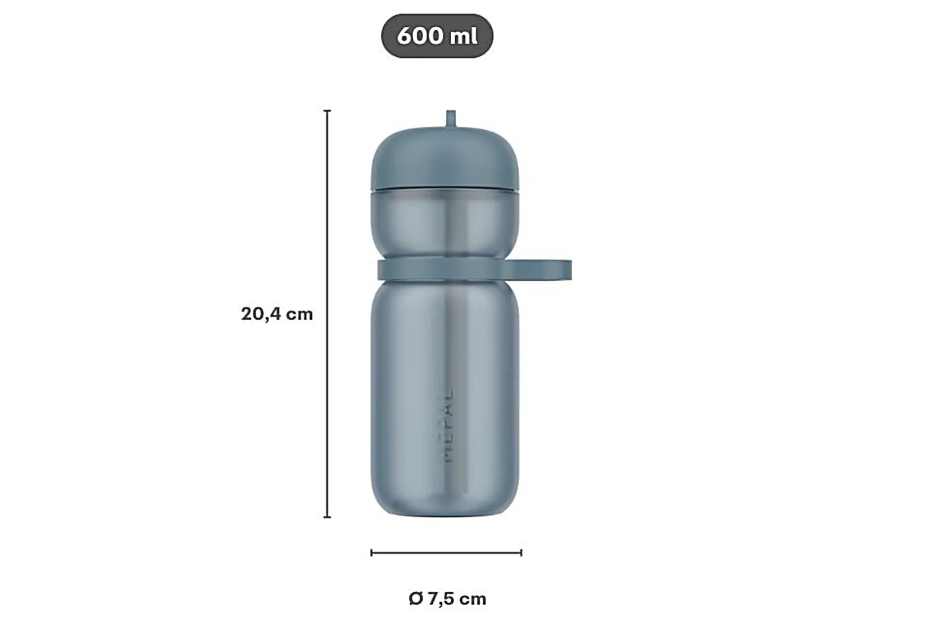 Mepal Sportflasche Flip 600 ml - Ceramic white New