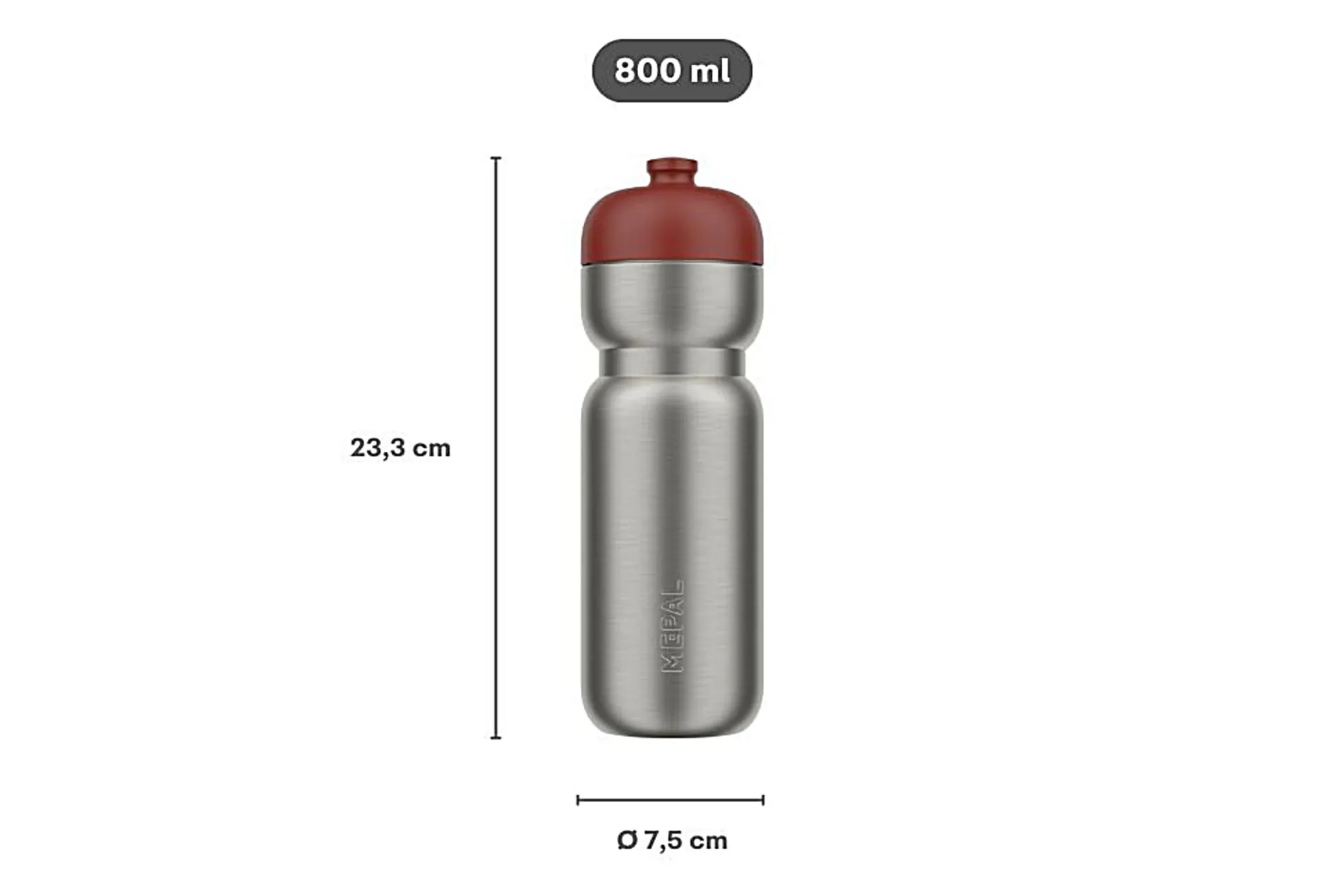 Mepal Sportflasche Pull 800 ml - Ceramic white Hot
