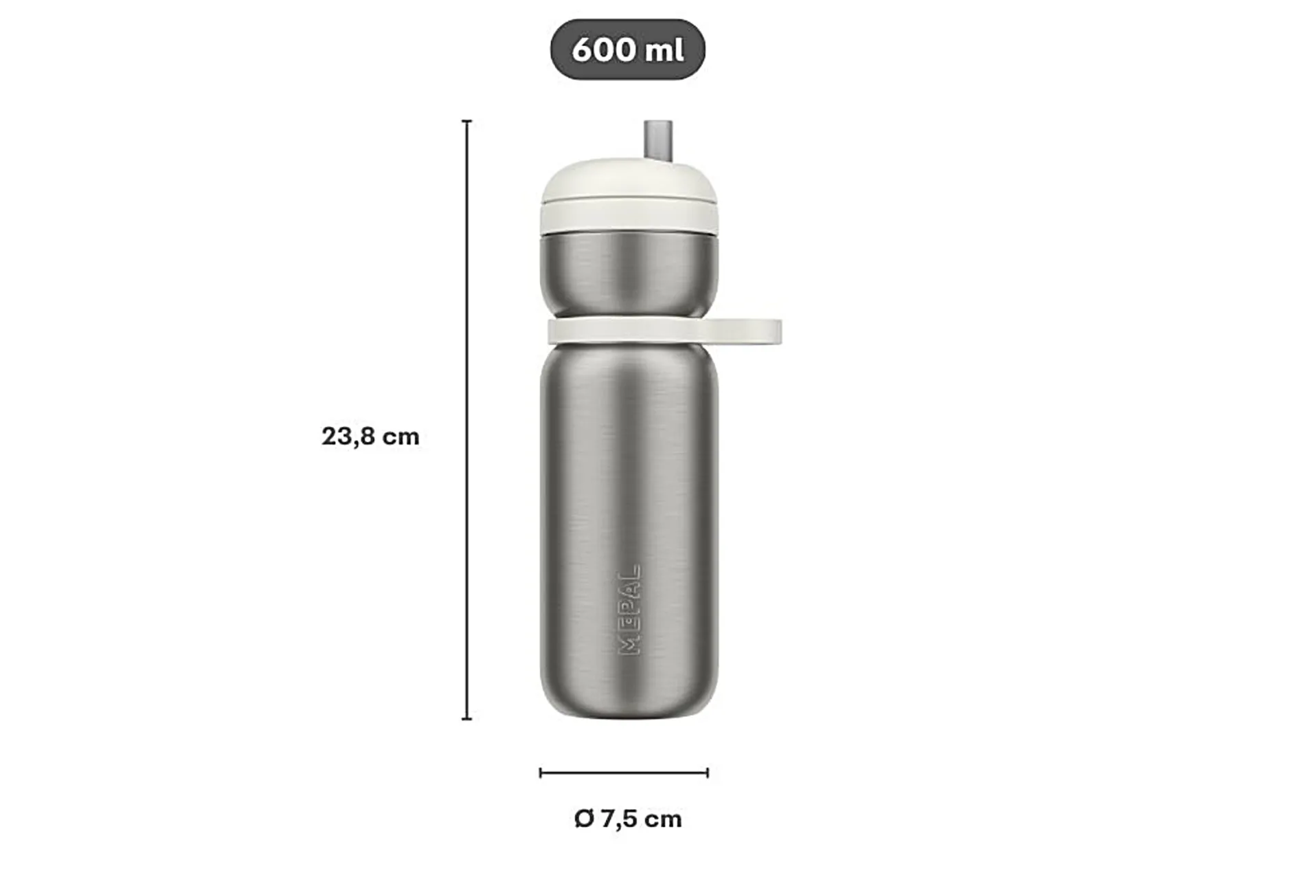 Mepal Sportflasche Twist 600 ml - Ceramic white Clearance