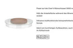 Mepal Spritzdeckel Rührschüssel Chef It 3000 ml - Navy Best