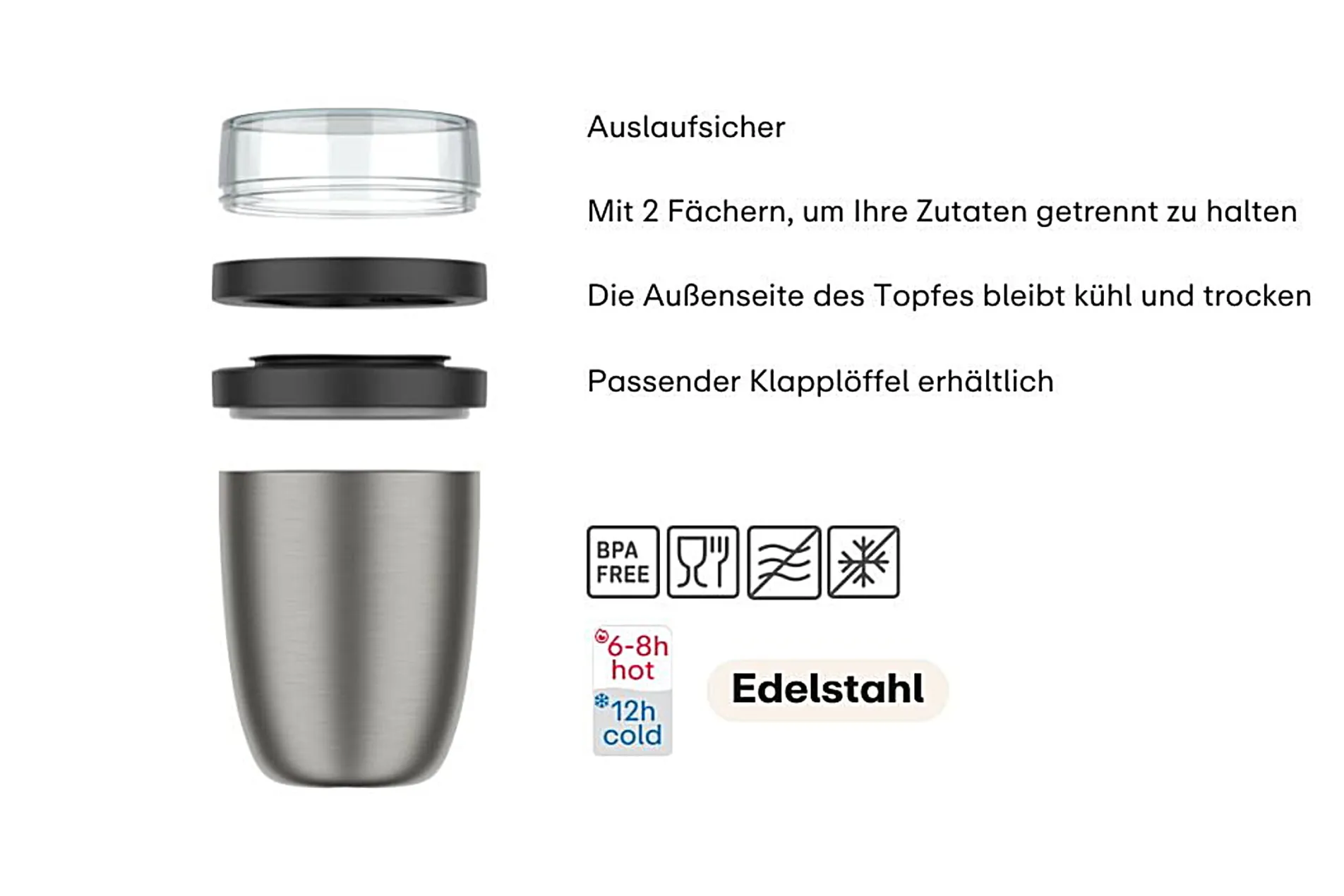 Mepal Thermo-Lunchpot Ellipse - Nordic black