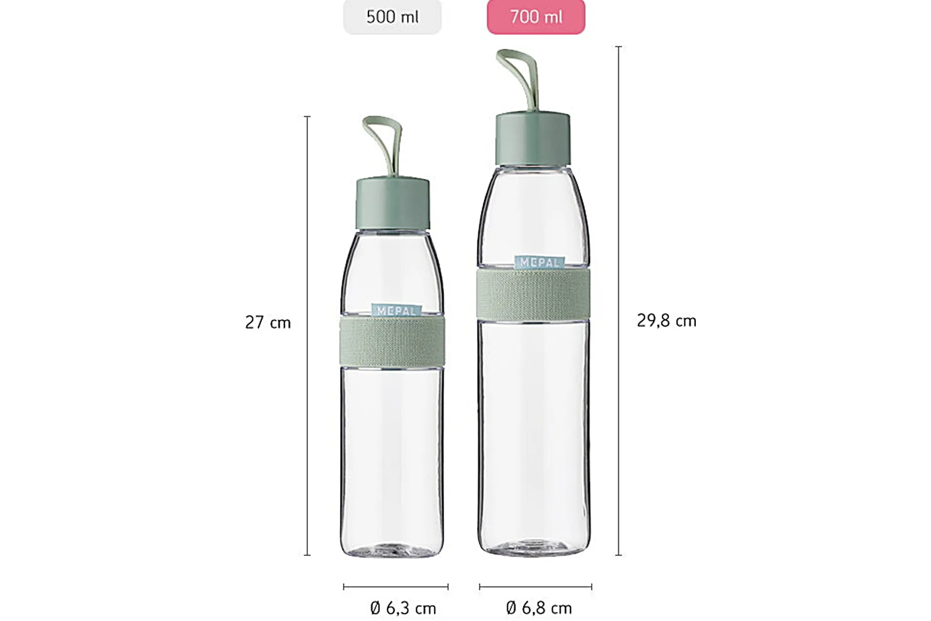 Mepal Trinkflasche Ellipse 700 ml - Nordic sage Discount