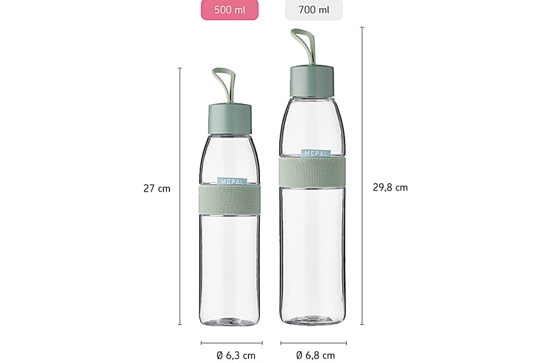 Mepal Trinkflasche Ellipse 500 ml - Nordic blue Online