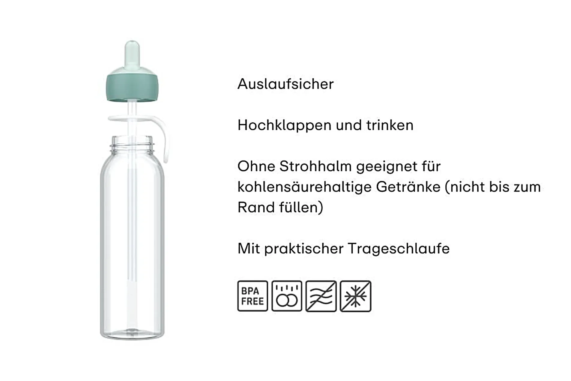 Mepal Wasserflasche Flip-Up Campus 500 ml - Cool mint Hot